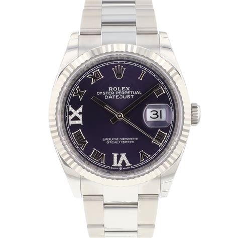 rolex aubergine 36|rolex oyster steel watch.